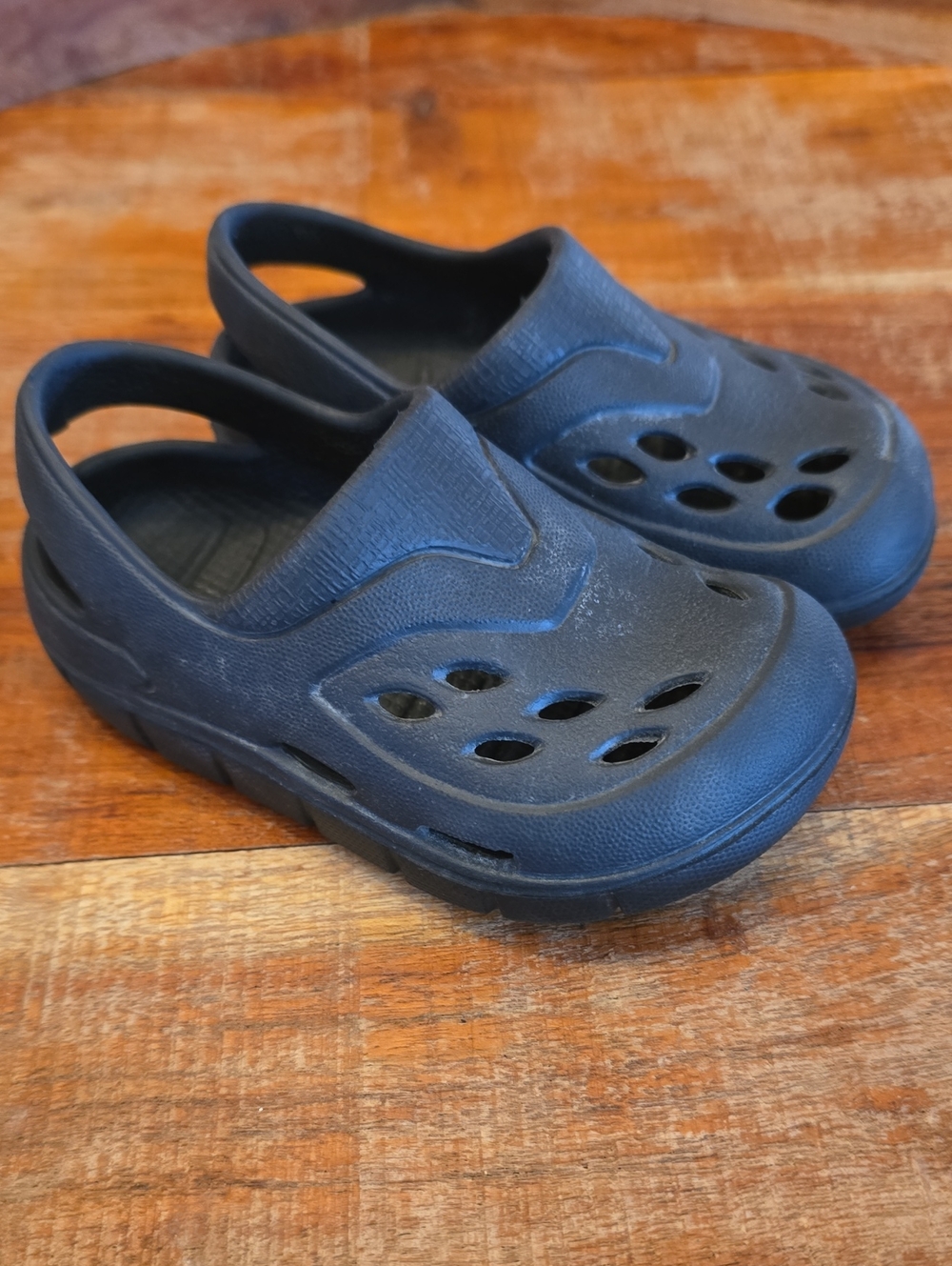 Kids Black Slip-On Clog Shoes